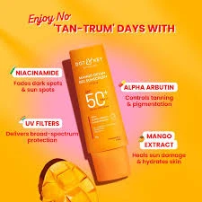 Dot & Key Mango Detan Gel Sunscreen SPF 50+ PA+++ 80gm | Oil-Free, With Alpha-Arbutin & Niacinamide | Controls Tanning, Brightens Skin | Fades Dark Spots, Water Resistant | All Skin Types