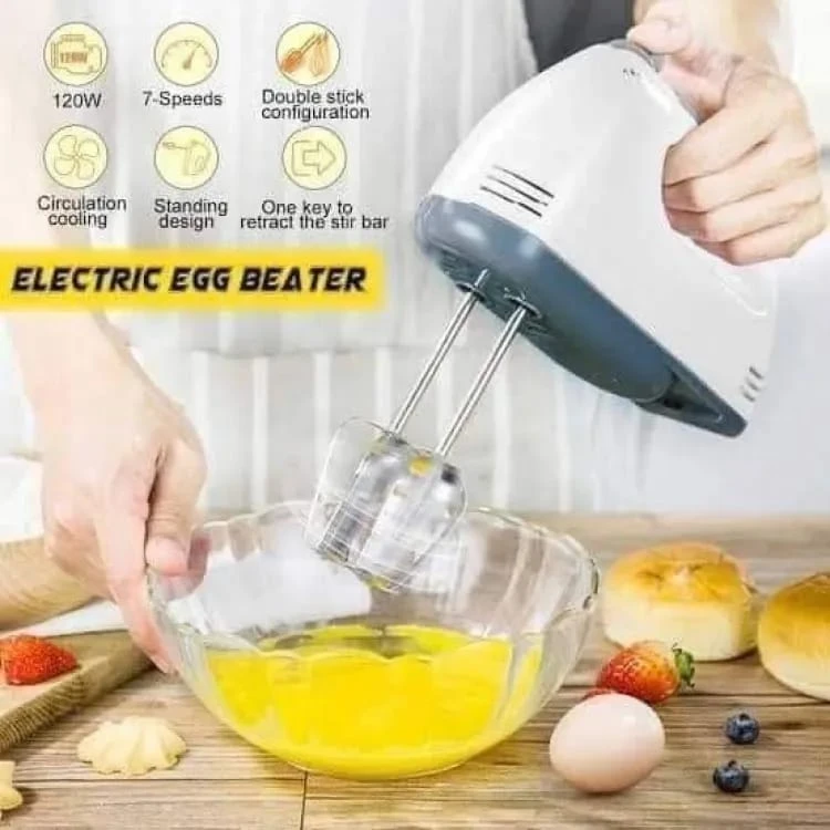 Scarlet 7 SPEED Portable High Grade Hand Mixer, Egg Beater, Egg Cake/Cream Mixer -10