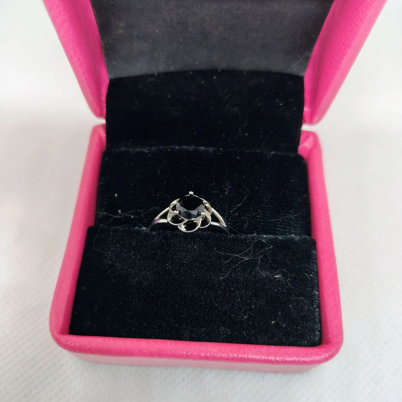 Crystal Bloom Silver Ring