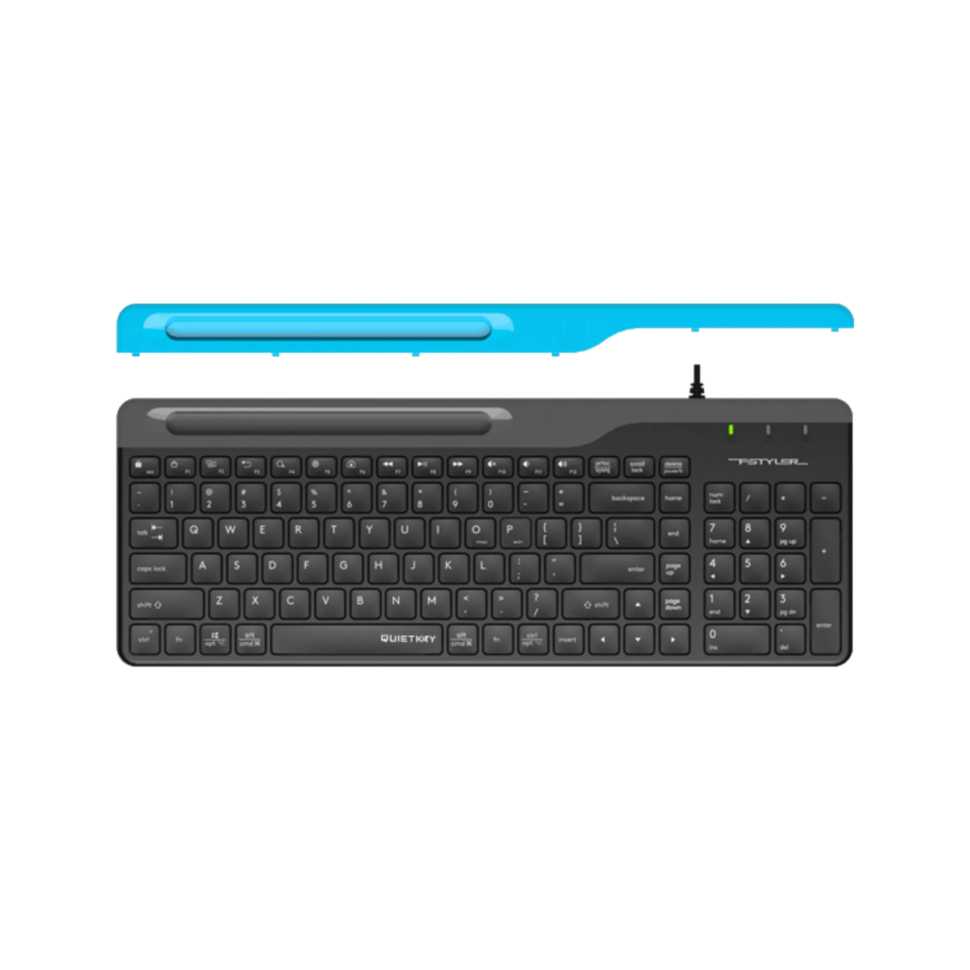A4TECH FK25 Fstyler Wired Keyboard with Integrated Smartphone Cradle