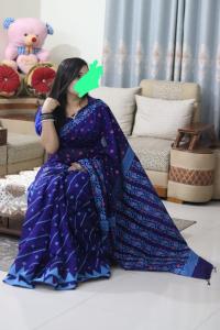 Half Silk Handprited Sarees