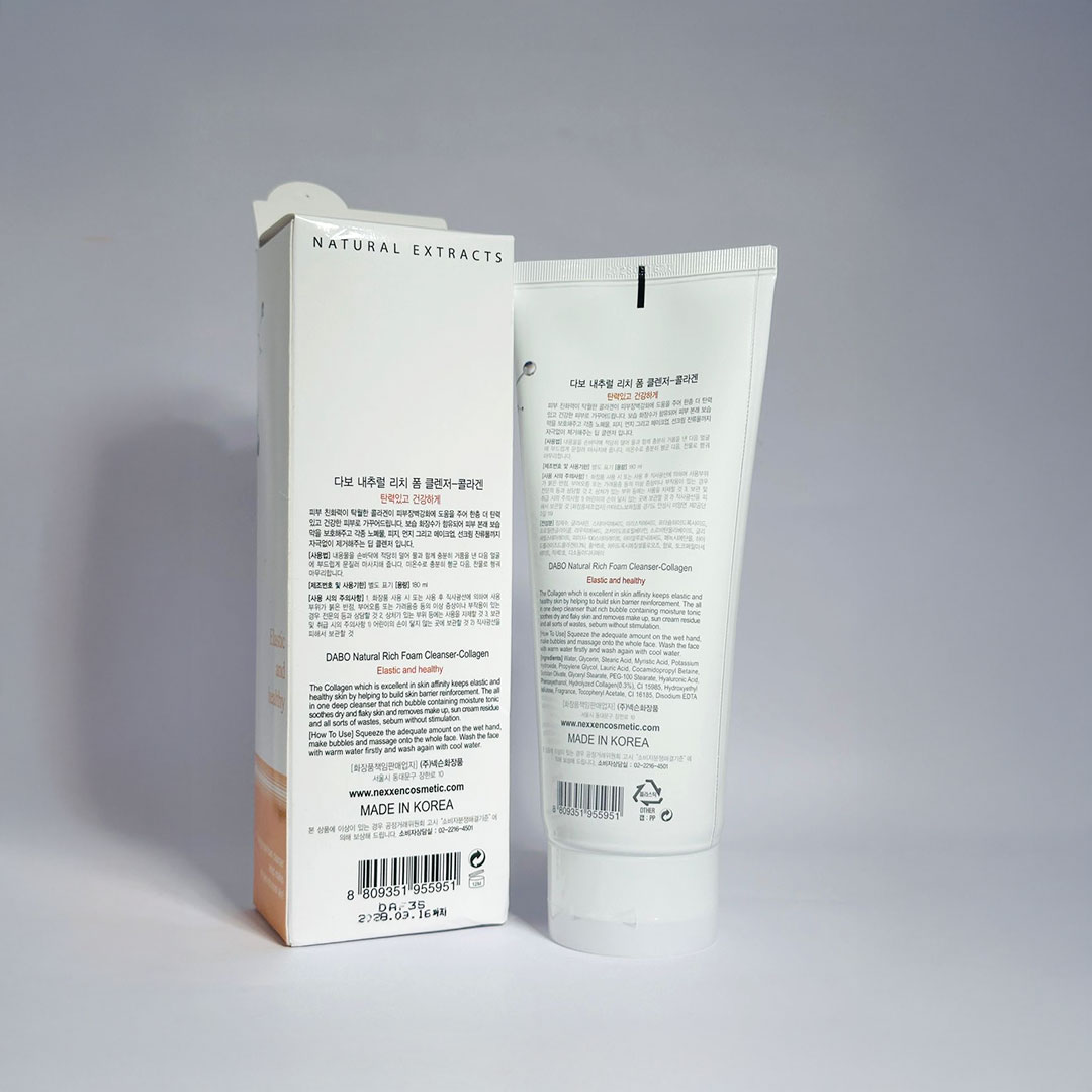 Dabo Natural Rich Foam Cleanser Collagen 180 ml