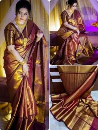 Benaroshi Katan Saree with blause pcs