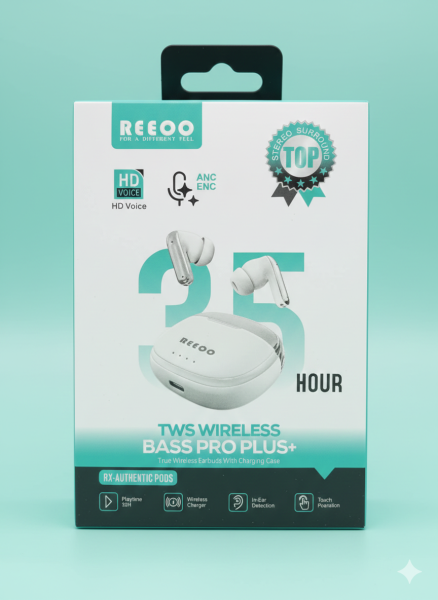 Reeoo Bass PRO Plus+ (RX-Authentic Pods) – Premium TWS Earbuds