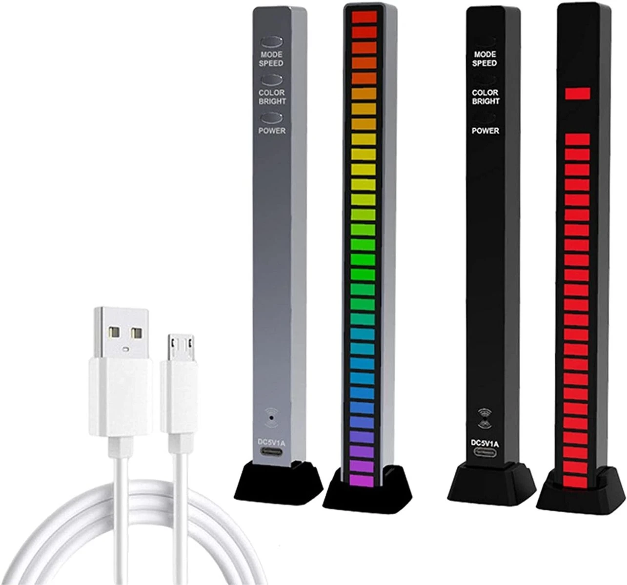 RGB Rechargeable Rhythm Light With Voice-Activated Pickup (D8-32) – Without App