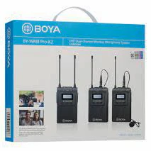 BOYA BY-WM8 Pro-K2 UHF Dual-Channel Wireless Lavalier System