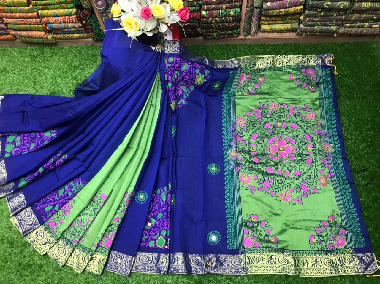 এমব্রয়ডাড়ী ধুপিয়ানসিল্ক শাড়ী