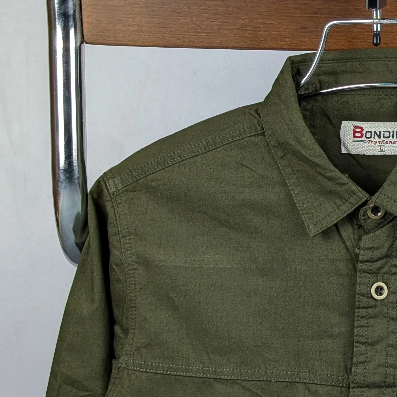 Kaiser Cotton Stylish Full Sleeve Shirt (Olive)