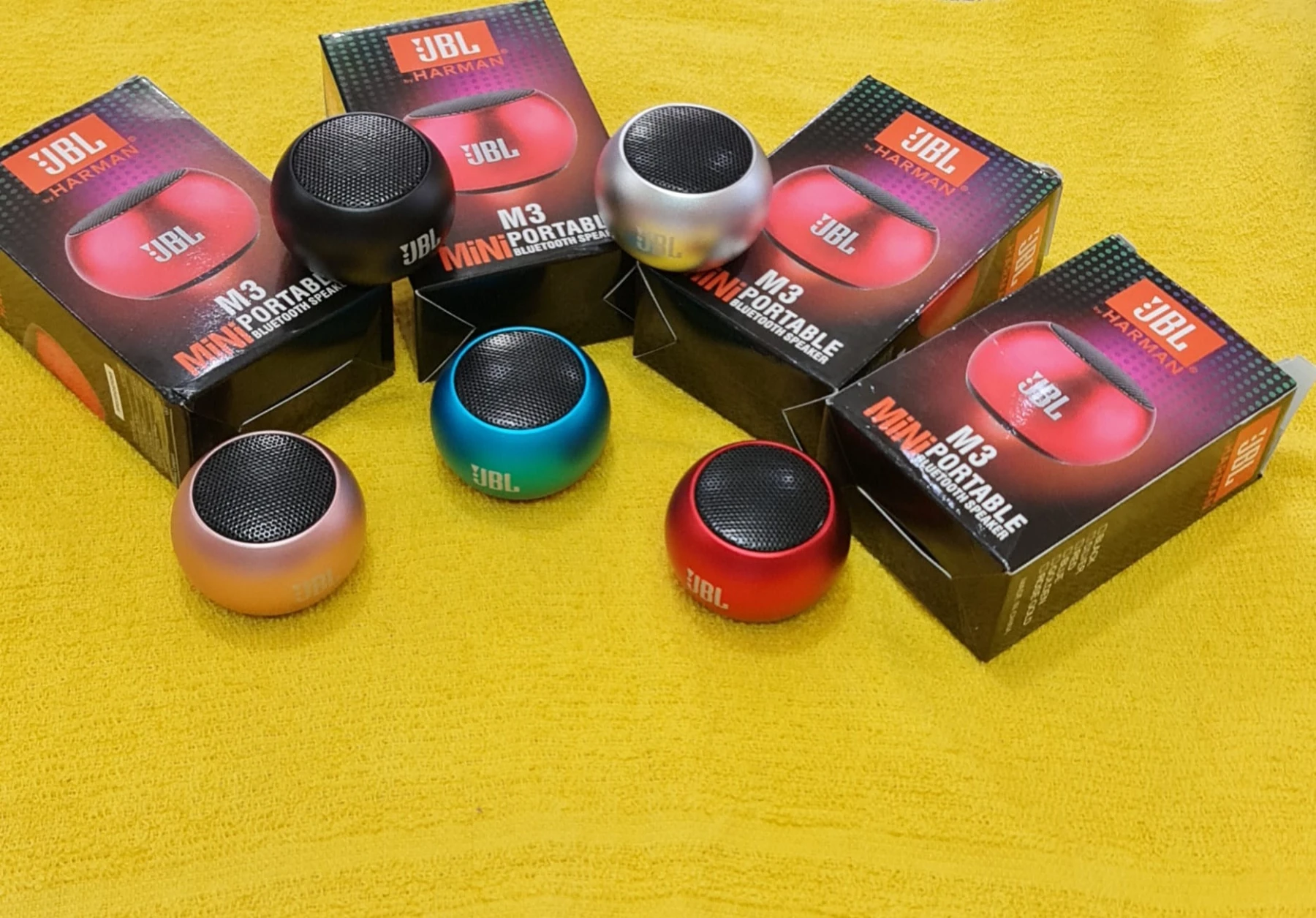 M3 Mini Metal Portable Wireless Bluetooth Speaker Multi Color – Speaker (Copy) Multicolor