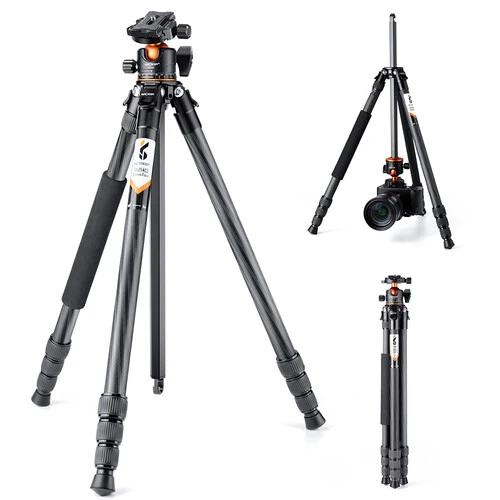 K&F Concept KF09.098 Professional Carbon Fiber Tripod with Monopod & Ball Head