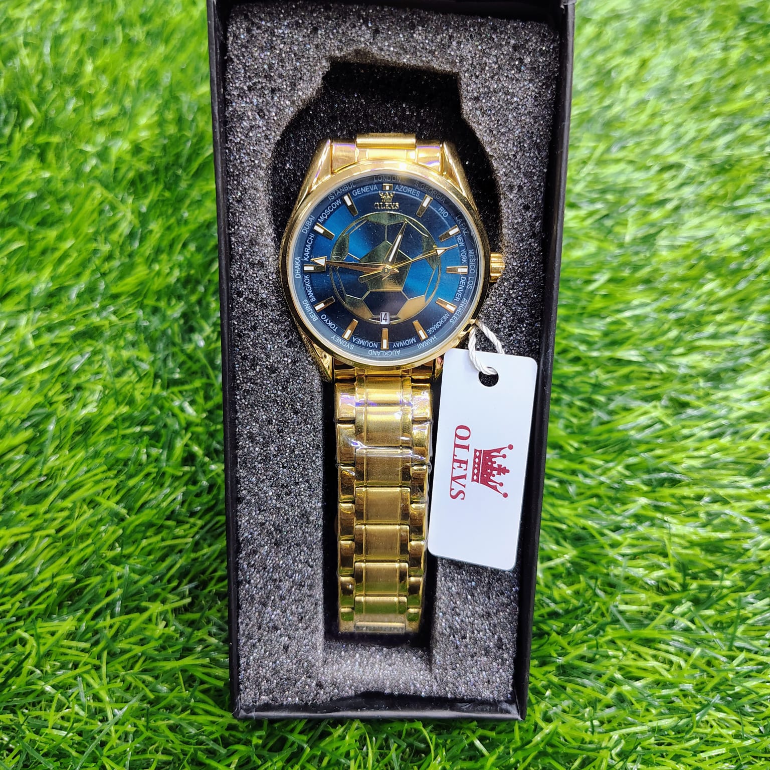OLEVS 9949 Football Dial Men Business Sport Quartz Watch