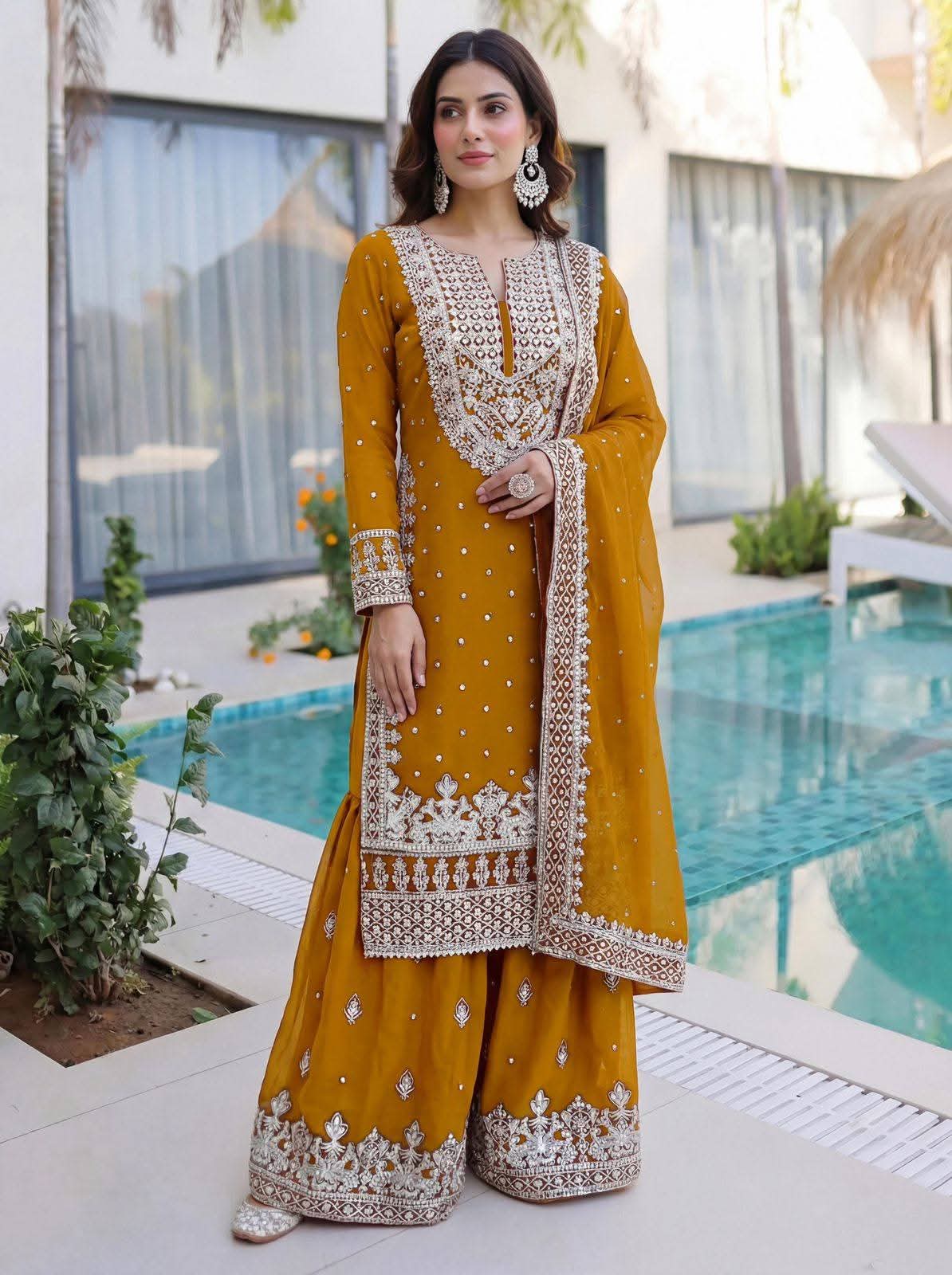 Premium Soft Jorjet Three piece