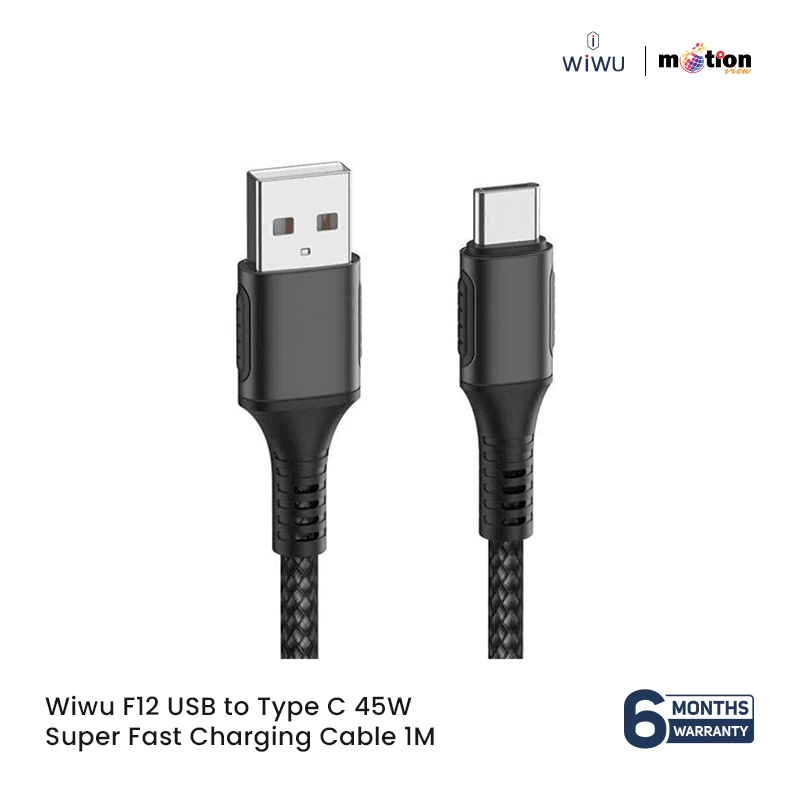 Wiwu F12 USB to Type C 45W Super Fast Charging Cable